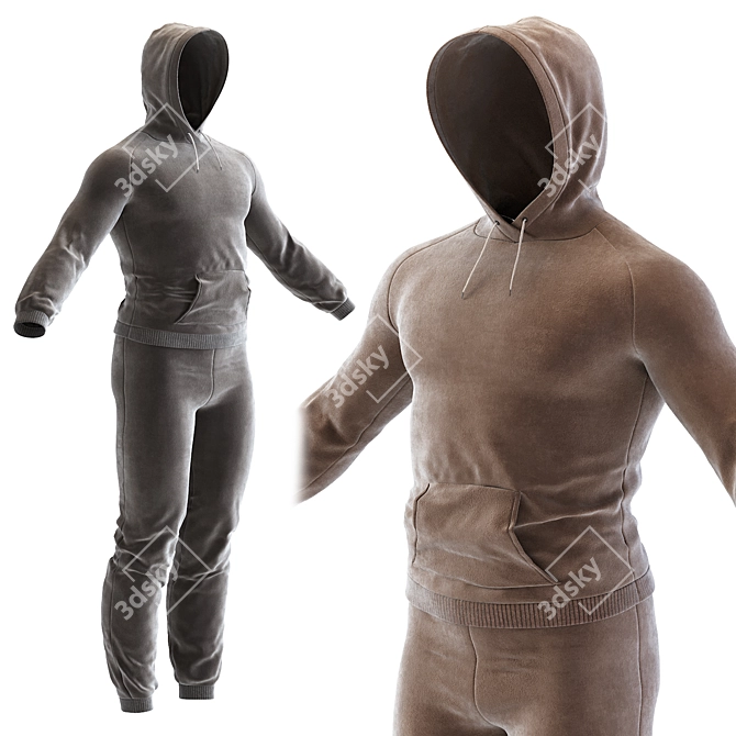 2013 Men's Tracksuit: Stylish And Comfortable 3D model image 6