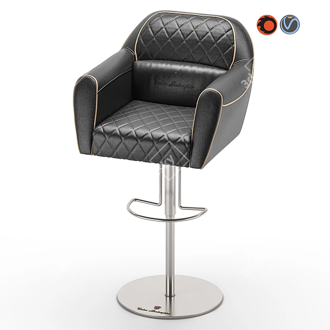 Imola Bar Chair: Luxury Design by Tonino Lamborghini 3D model image 2