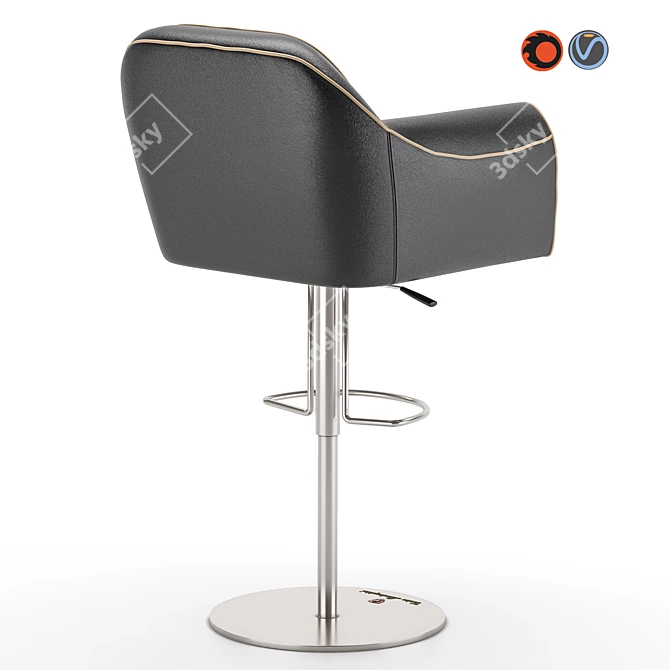 Imola Bar Chair: Luxury Design by Tonino Lamborghini 3D model image 3