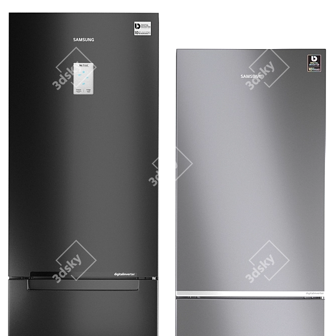 Samsung Refrigerator Set 7: RS54N3003EF, RB33A3440SA & RB30N4020B1 3D model image 14