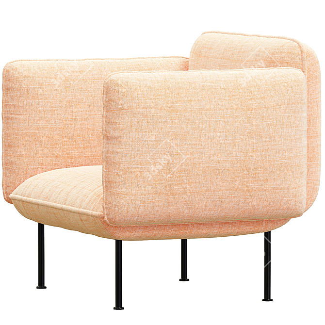 Nakki Lounge Chair - Sleek Modern Design 3D model image 3