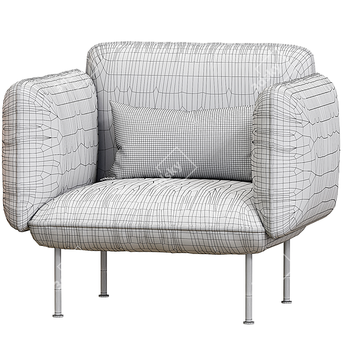 Nakki Lounge Chair - Sleek Modern Design 3D model image 4
