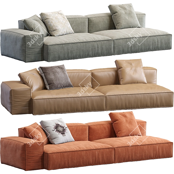 Modern Navi Style Sofa 3D model image 1