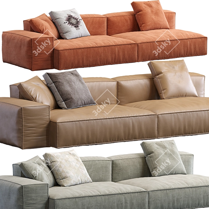 Modern Navi Style Sofa 3D model image 2