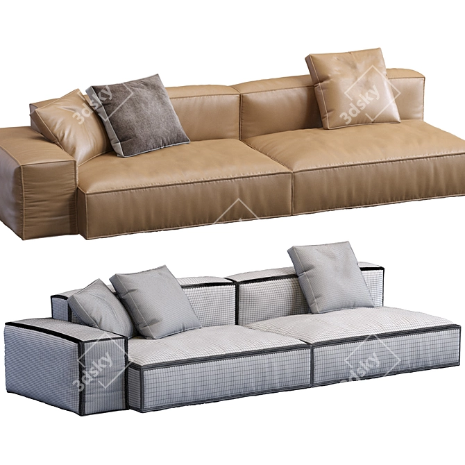 Modern Navi Style Sofa 3D model image 6