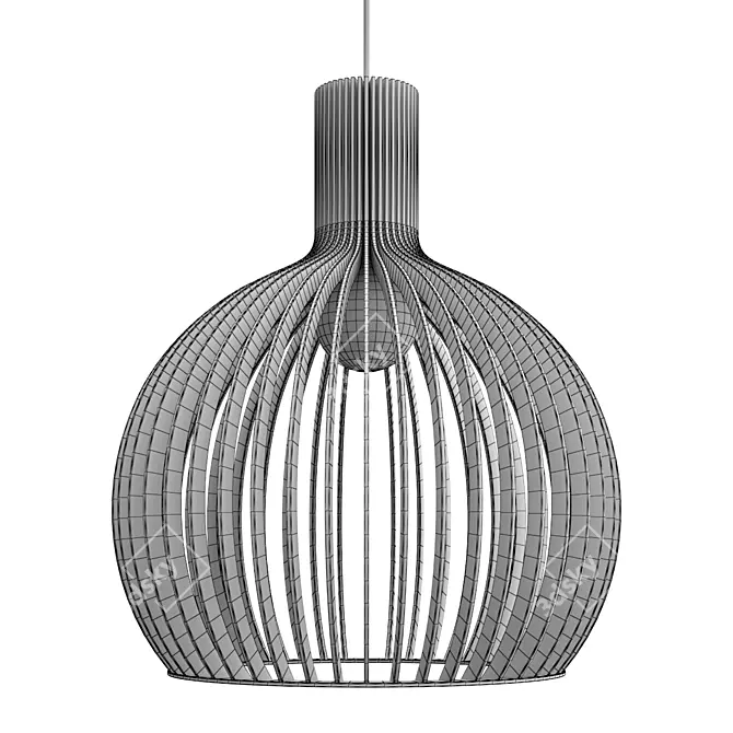 Elegant 9-Light Chandelier: Make a Statement 3D model image 3