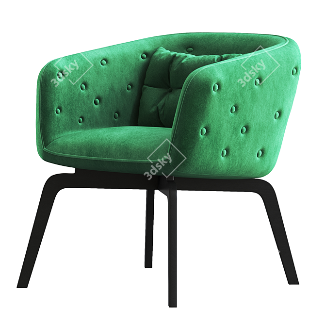 Roche Bobois Quadrille Armchair | Stylish and Contemporary Furniture 3D model image 2