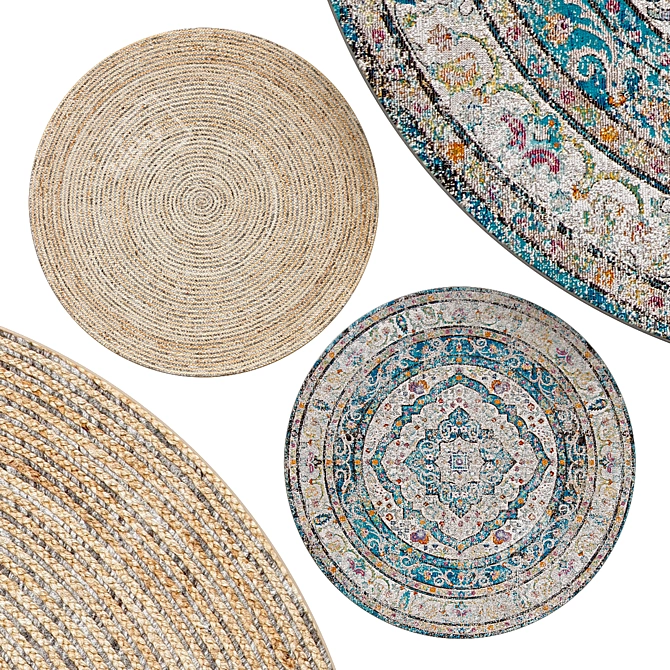 Elegant Circular Rugs | №277 3D model image 1