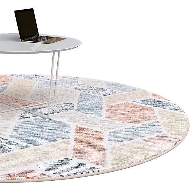 Round and Cozy: Circle Rugs 3D model image 2