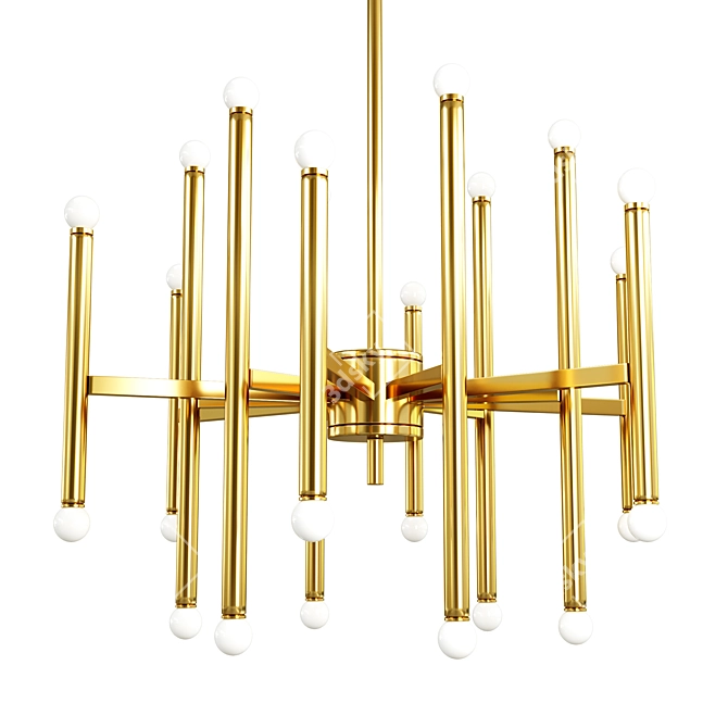 Elegant Beckham 24-Light Chandelier 3D model image 1