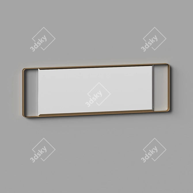 Eshom Mirror: Stylish Shadow Box Accent 3D model image 2