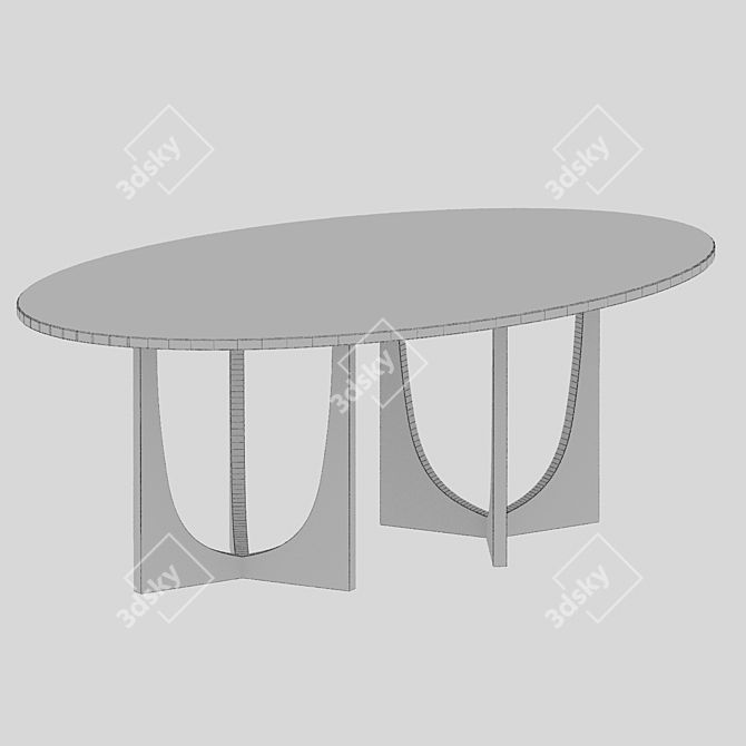 Inwood Cazarina Dining Table - Elegant Harmony for Your Dining Space 3D model image 3