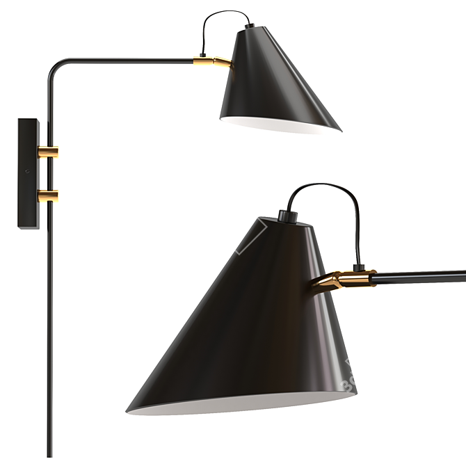 Modern Wall Lamp: Club Wall 3D model image 1