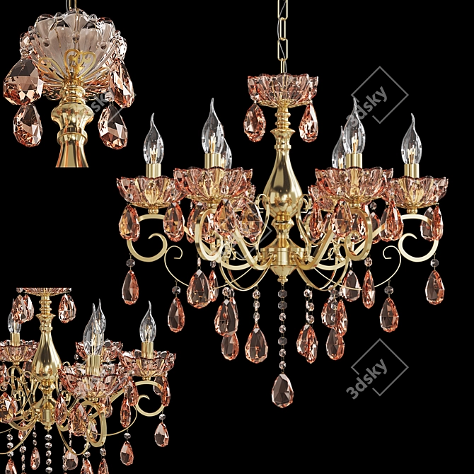 Luxury Eurosvet Escada Pendant Chandelier 3D model image 1