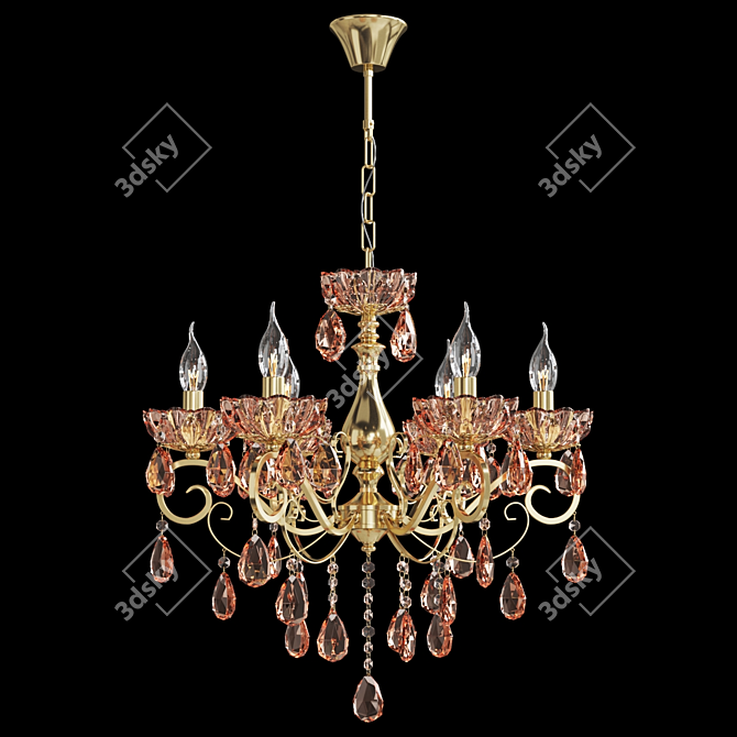 Luxury Eurosvet Escada Pendant Chandelier 3D model image 3