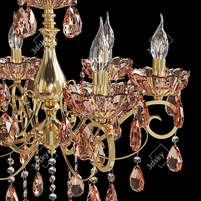 Luxury Eurosvet Escada Pendant Chandelier 3D model image 4