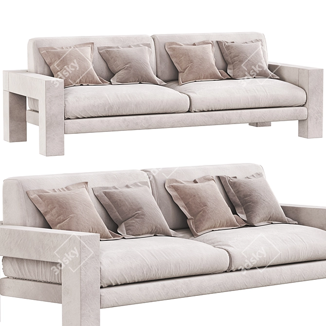 Elegant Vision Sofa for a Luxurious Living Space 3D model image 2