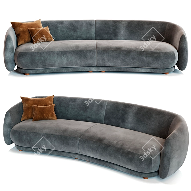 Luxurious Moroso Pacific Sofa 3D model image 3