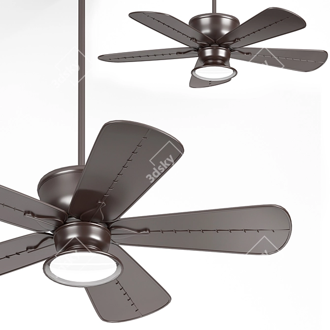  Modern Ceiling Fan with Light 3D model image 4