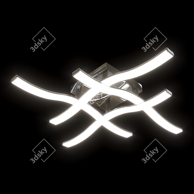  Modern Chrome LED Chandelier 3D model image 4