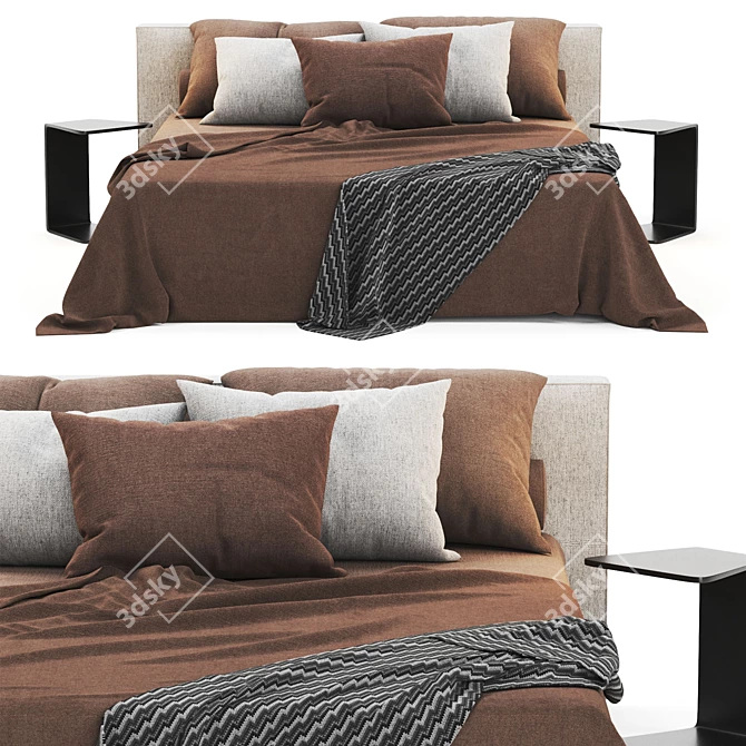 Dall'Agnese Comfort Bed: 2017, V-ray Render, 3Ds Max 2017, OBJ, FBX 3D model image 2