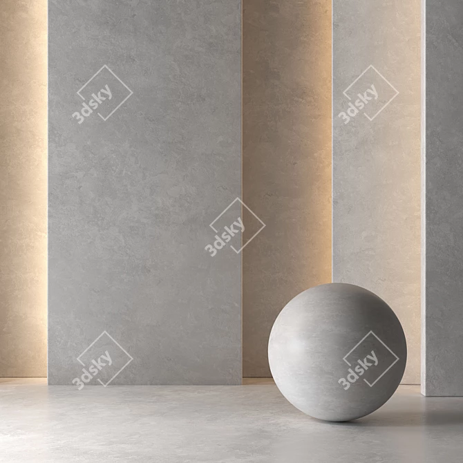 Elegant Plaster Pattern (Seamless 4K) 3D model image 2