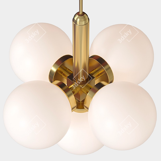 Sleek Corner Design Pendant 3D model image 2