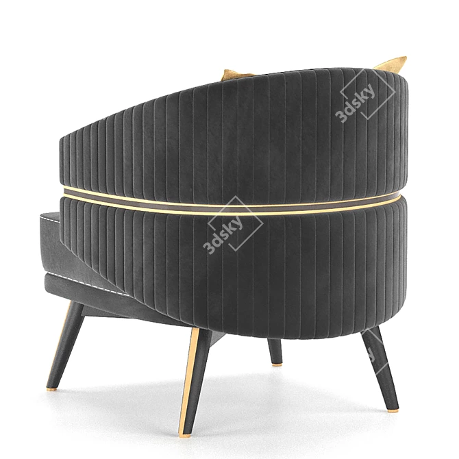 Billy Armchair: Sophisticated Comfort by Aster 3D model image 5