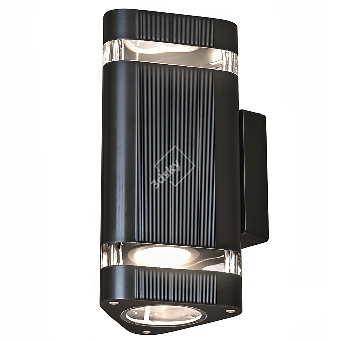 Modern Triangular Street Lamp 3D model image 1