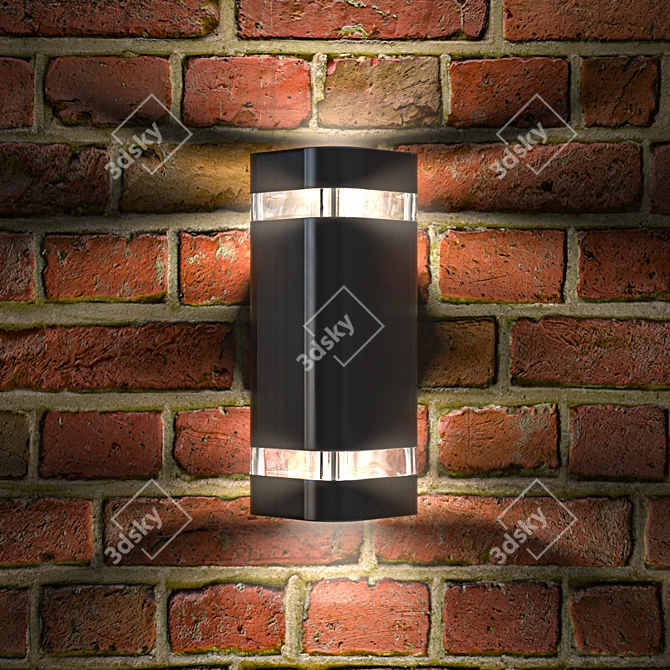 Modern Triangular Street Lamp 3D model image 4