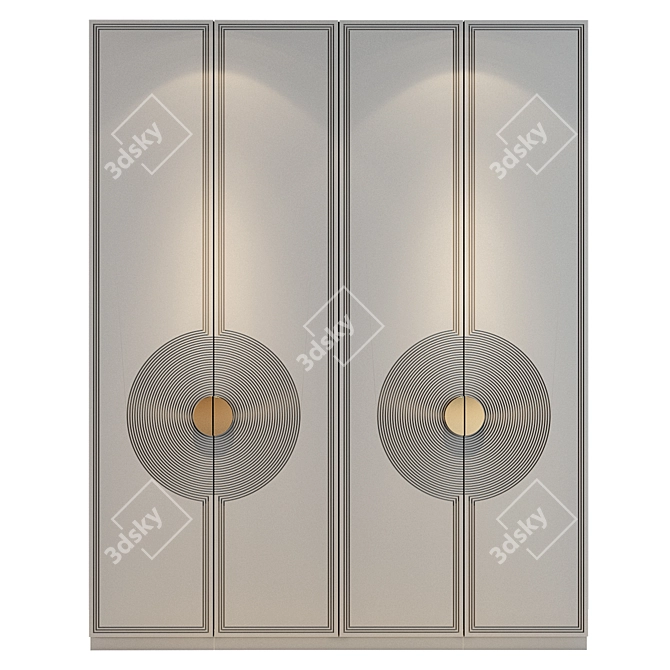 Elegant Richelieu Hallway Wardrobe 3D model image 4