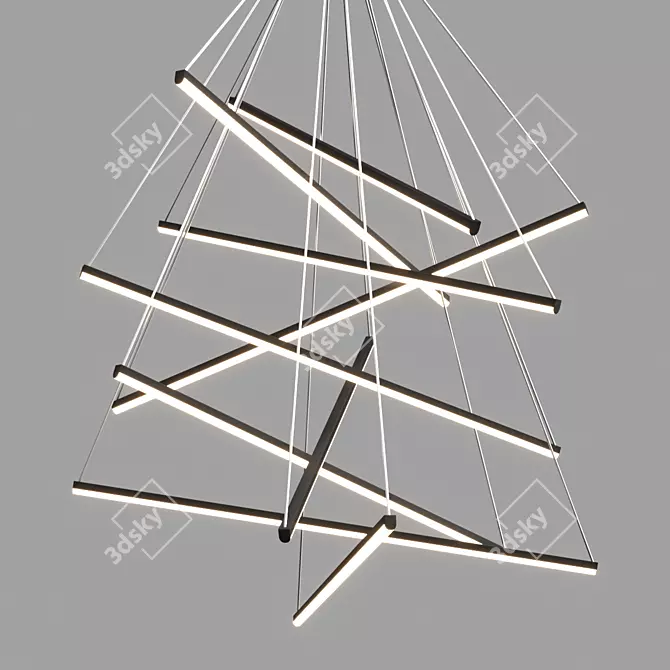 Elegant Crystal Chandelier - 120cm 3D model image 2