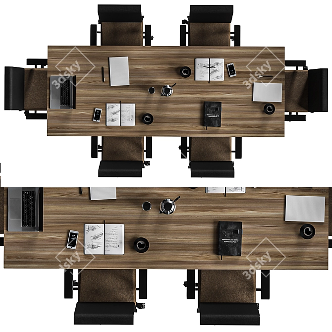 Modern Conference Table with Versatile Design 3D model image 3