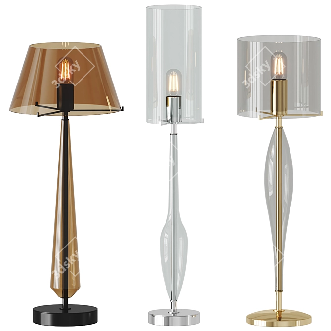 Tower Table Lamp - Stylish and Functional 3D model image 1