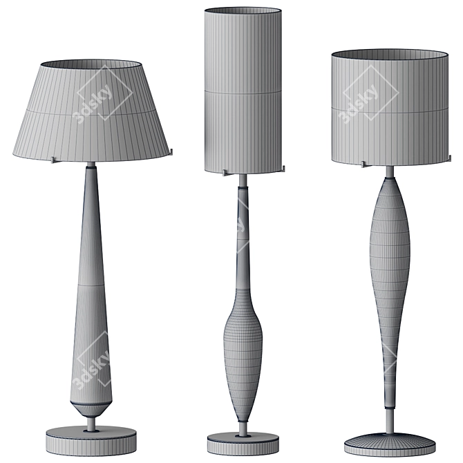 Tower Table Lamp - Stylish and Functional 3D model image 2