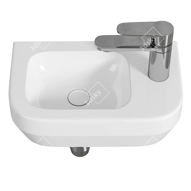 Duravit DuraStyle 360mm Wall Hung Handrinse Basin 3D model image 2