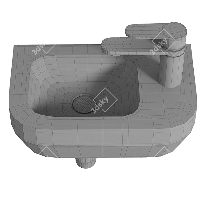 Duravit DuraStyle 360mm Wall Hung Handrinse Basin 3D model image 3