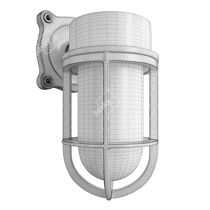 Elegant Tolson Cage Sconce 3D model image 2