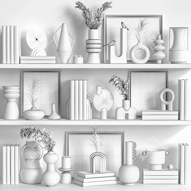 Elegant 16-Piece Decor Set 3D model image 6