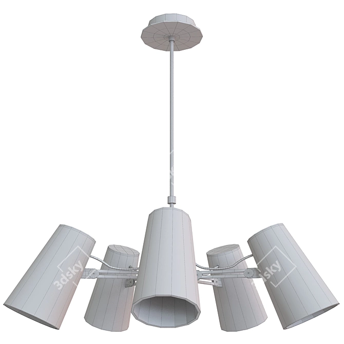 Mantra Looker Pendant Chandelier - Elegant Lighting with a Timeless Charm 3D model image 2