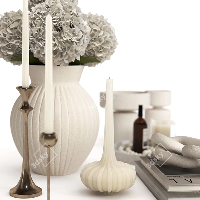 Elegant Home Coffee Table Set 3D model image 4