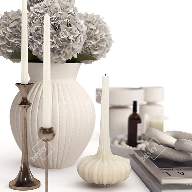 Elegant Home Coffee Table Set 3D model image 12