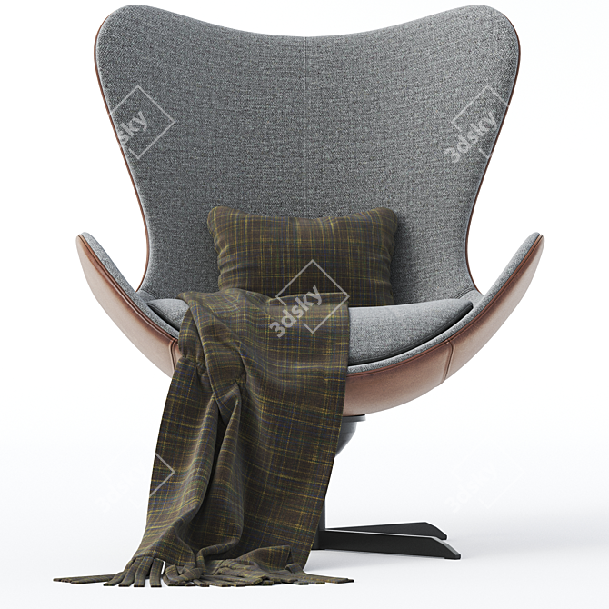 Modern Comfort Lazy Armchair 3D model image 2