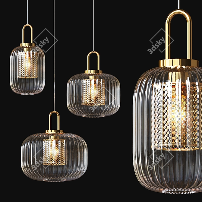 Elegant Frist Pendant Light 3D model image 2