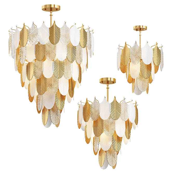 Elegant Liama Chandelier Collection 3D model image 1