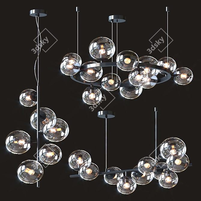 Odeon Light Tovi Pendant Collection 3D model image 4