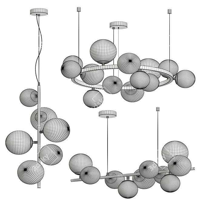 Odeon Light Tovi Pendant Collection 3D model image 5