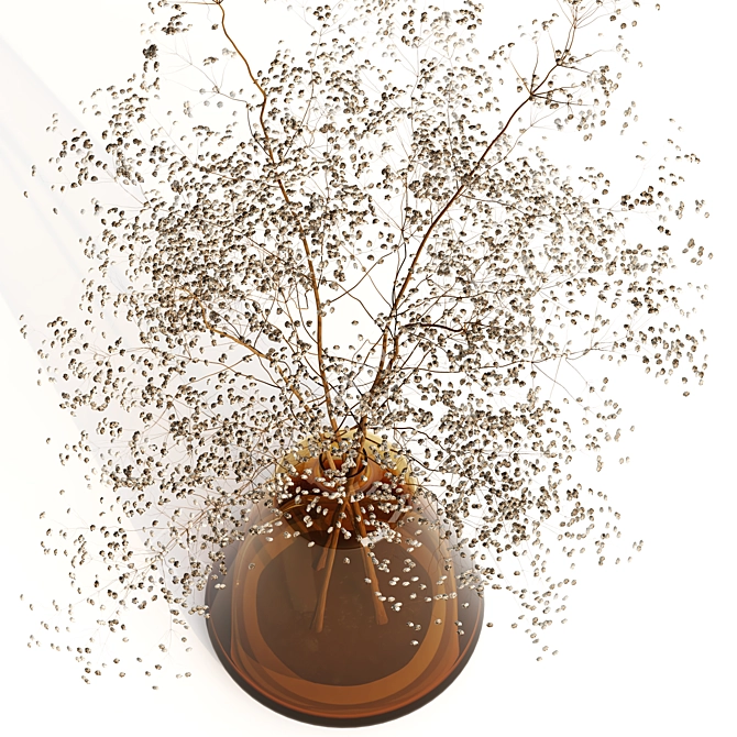 Elegant Dry Flowers Arrangement 3D model image 3