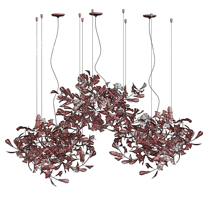 Elegant Gingko Chandelier 3D model image 3