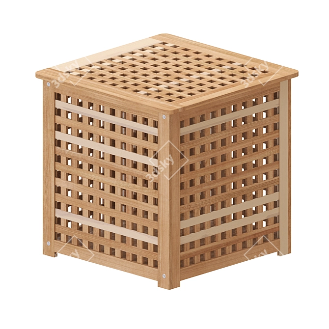 IKEA HOL Acacia Storage Tables 3D model image 1